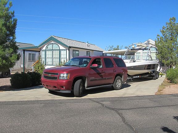 Large concrete driveway