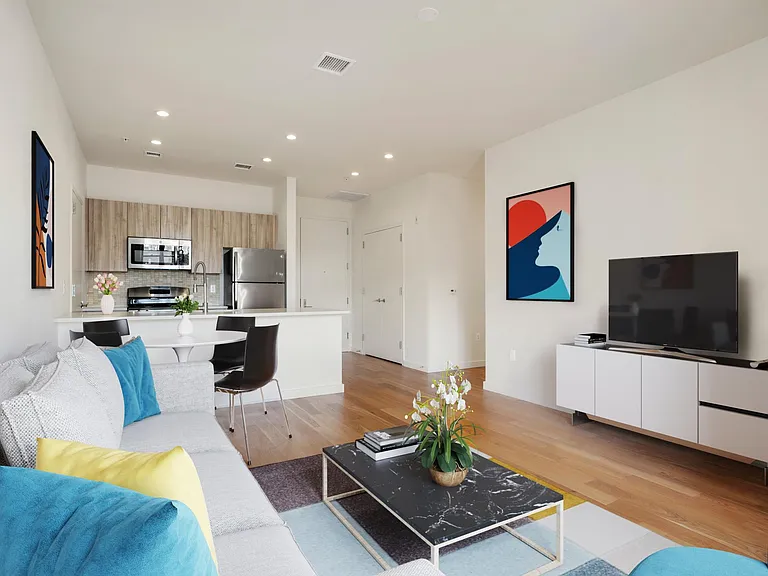 Open Living Spaces with Hardwood Floors