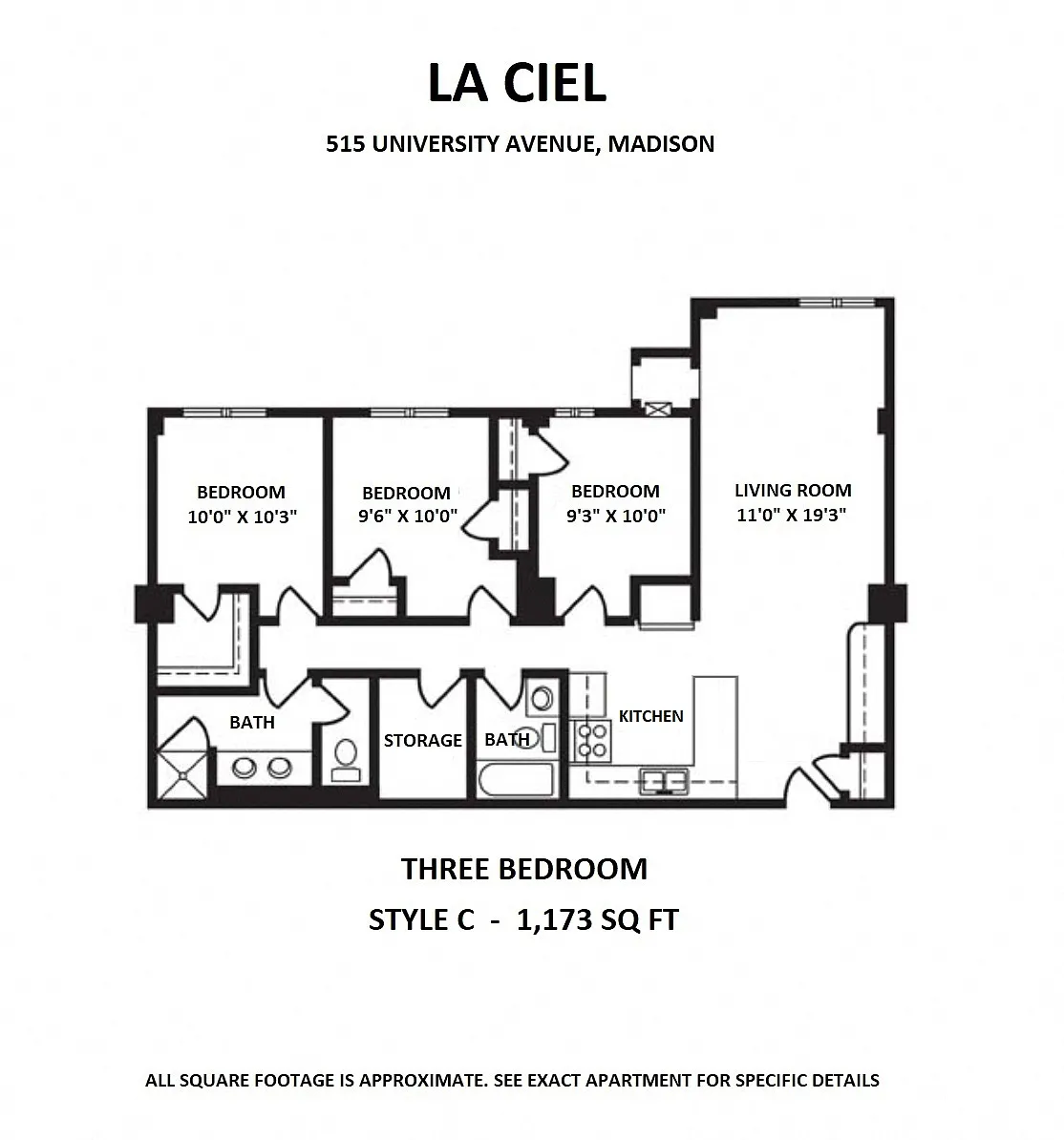 Floor plan Three Bedroom C