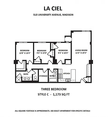 Floor plan Three Bedroom C