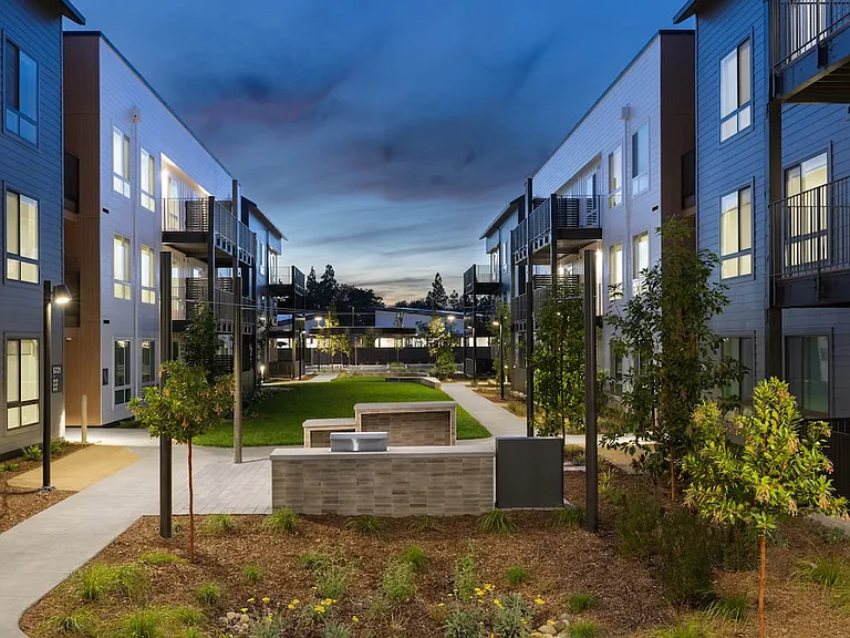 Landscaped courtyard