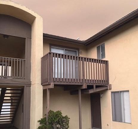 Outside view of apartment balcony