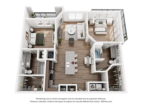 Floor plan B1D - Mantle