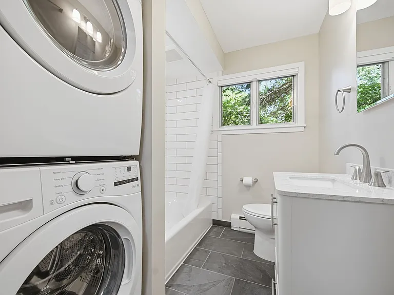 New bathroom with built-in laundry