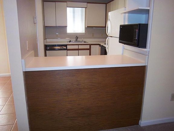 Kitchen open to living room