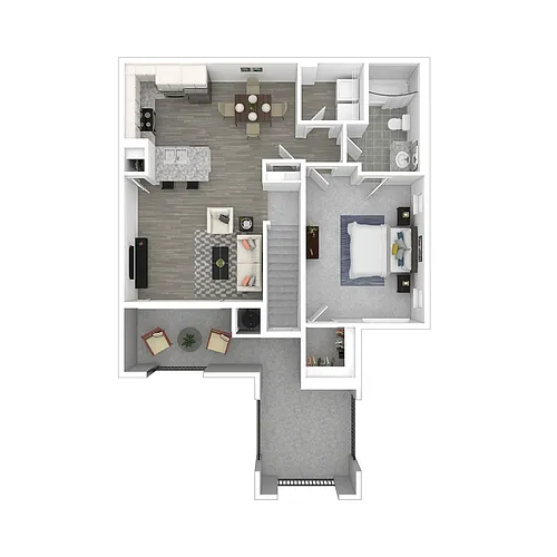 Floor plan 1X1 B - Sundeck