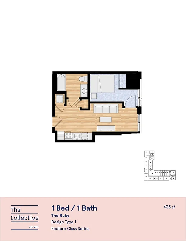 Floor plan 1X1 A
