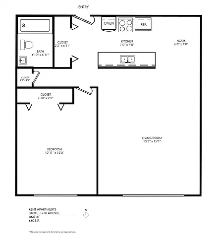 Floor plan 1 bed