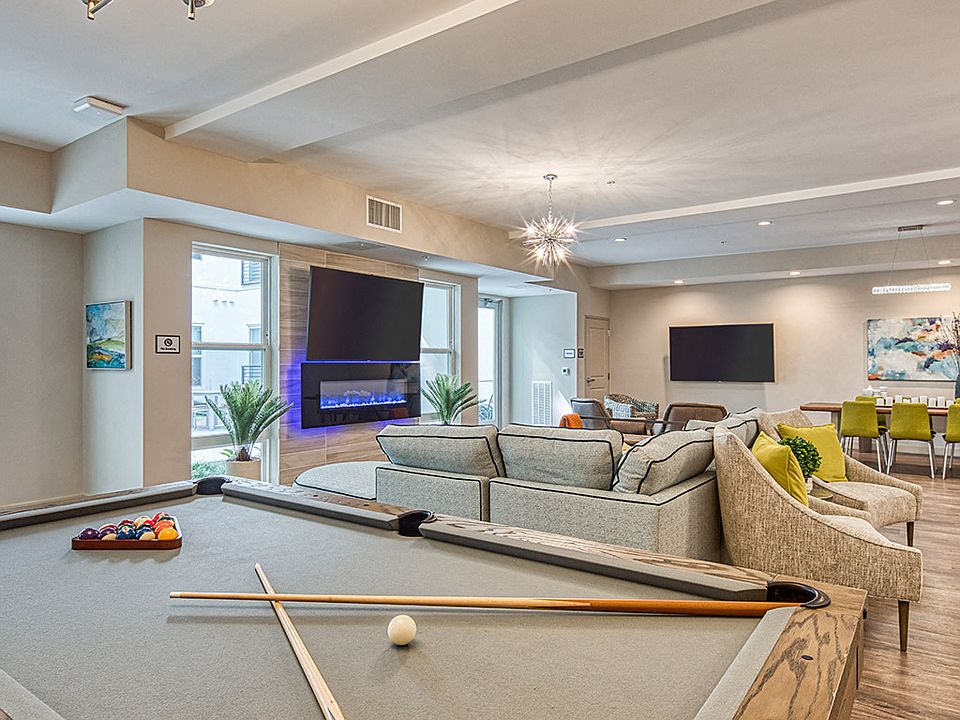 Room to socialize and play a game of pool