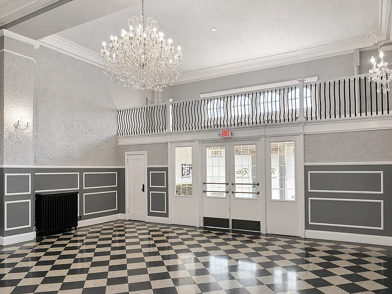 Beautiful lobby to walk full of beautiful woodwork