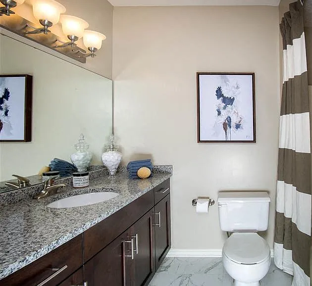 Spacious bathroom with large vanity