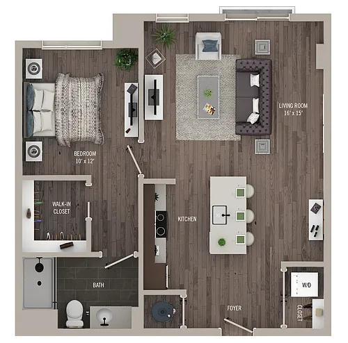 Floor plan Library Park III | A14