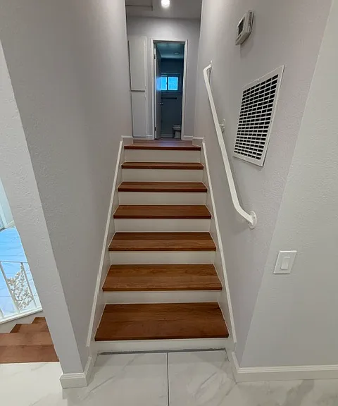 Stairs from main to upper level