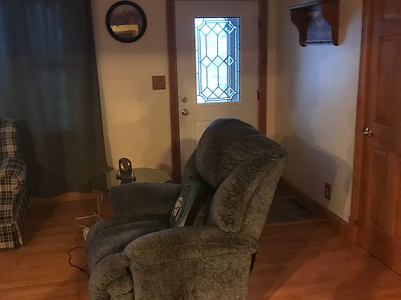 Front door into living room