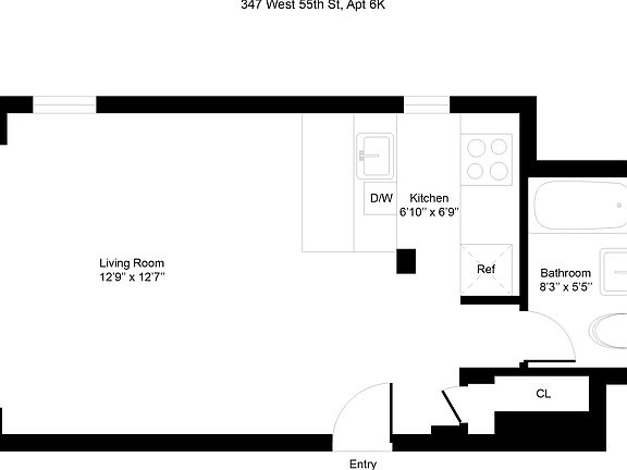2nd image of 347 W 55th St APT 6K
