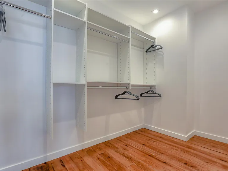 The master bedroom has a very large, walk-in closet.