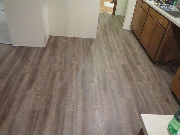  New kitchen floor being installed. 