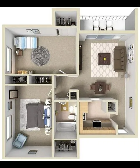 B1 two bedroom one bath 910 sqft VINOY B1 two bedroom one bath 910 sqft VINOY