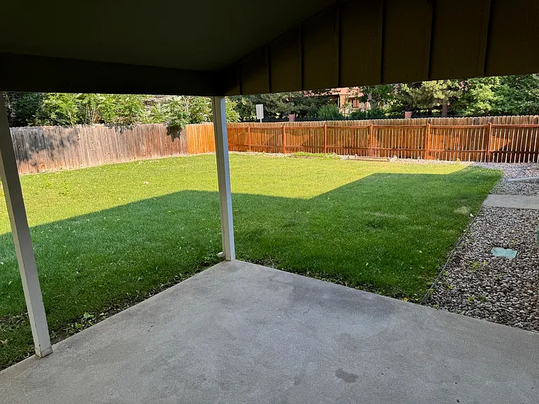 Large private yard