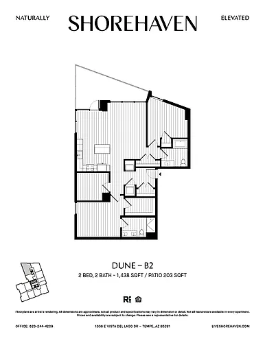 Floor plan Dune - B2 + Den