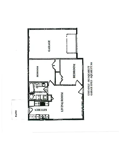 Floor plan 2 Bed Single Level Patio Home