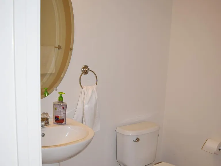 Half bath by garage entry