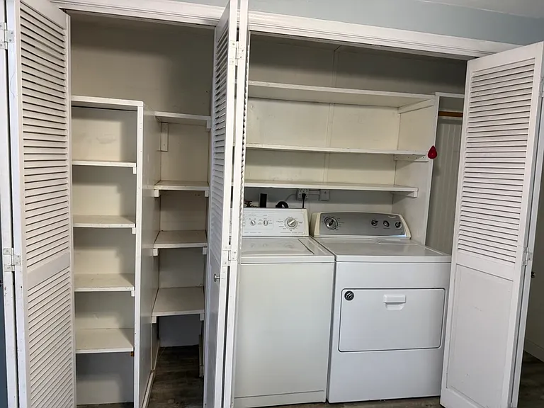 Utility Closet also has multiple shelves.