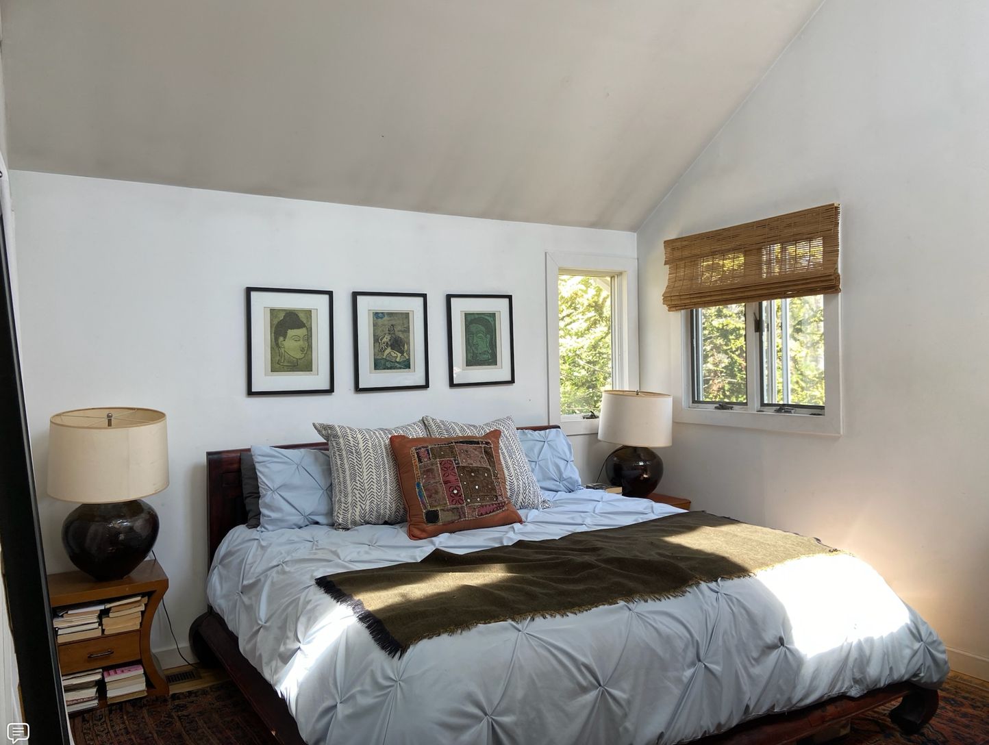  Primary bedroom with king-size bed. 