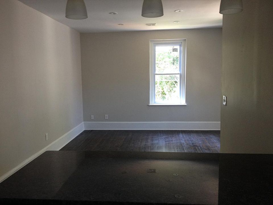 View from kitchen to living area