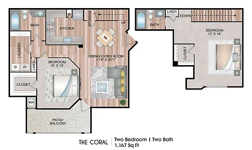 Floor plan The Coral - Premium Plus Townhome