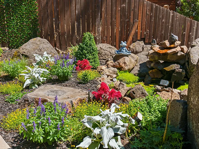 private Zen garden with fountain!