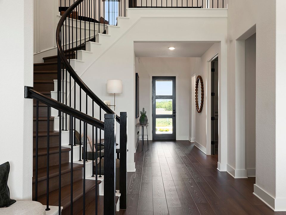 Foyer and Curved Staircase
