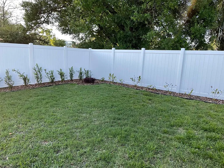 Beautifully fenced backyard