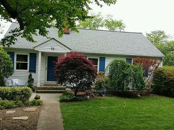 Front of house with landscaping