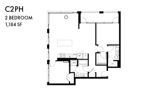 Floor plan Penthouse 2 Bedroom C2ph