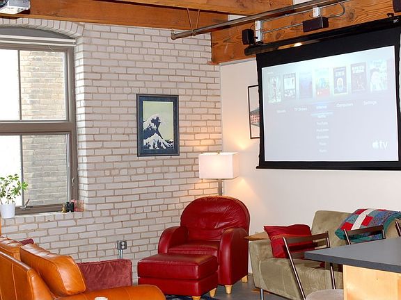 Ceiling Mounted Projector and Screen