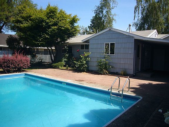 large pool private backyard