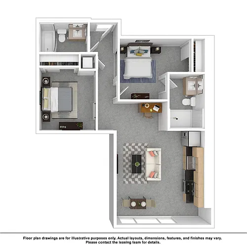 Floor plan 2X2 B