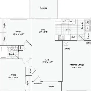 2-Bed 1-Bath Ranch 2-Bed 1-Bath Ranch
