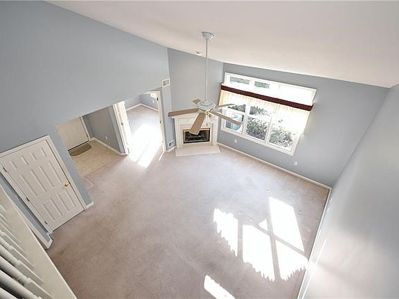View of the living room from the loft.