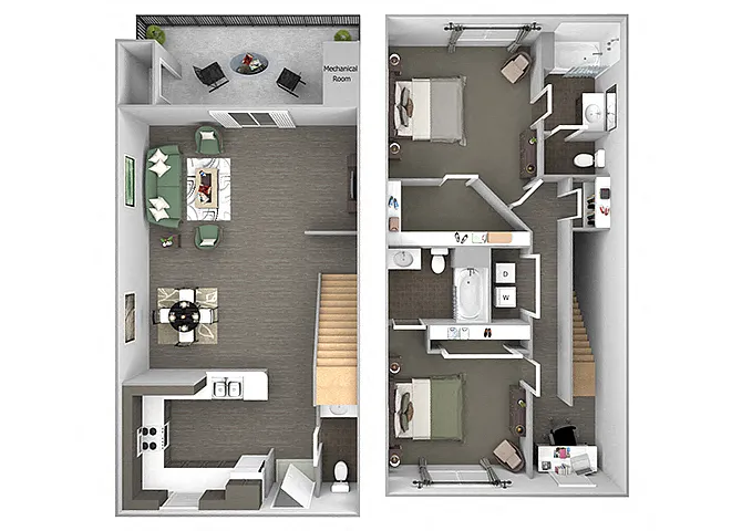 Floor plan B3L Townhouse