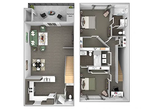 Floor plan B3L Townhouse