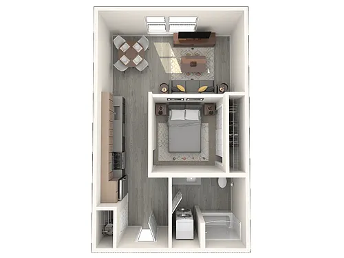 Floor plan 1X1 A