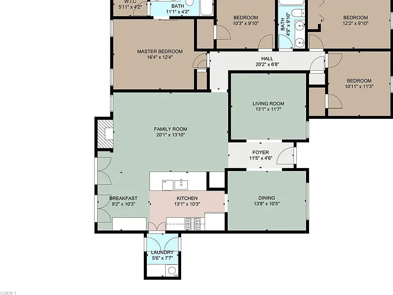 Excellent open concept floorplan great for families and entertaining