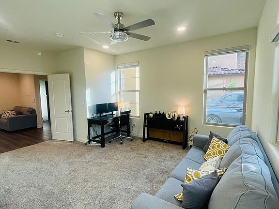 Large Bedroom, ample space for bed, desk and sitting area.