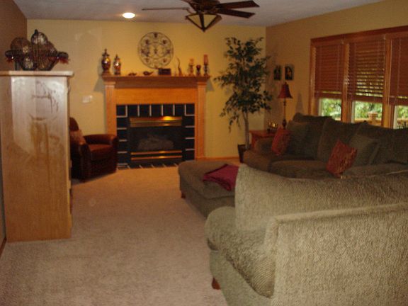 Living Room with gas fireplace