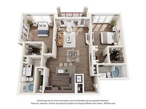Floor plan 2 Bedroom C7