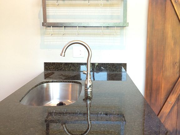Granite counters in kitchen.