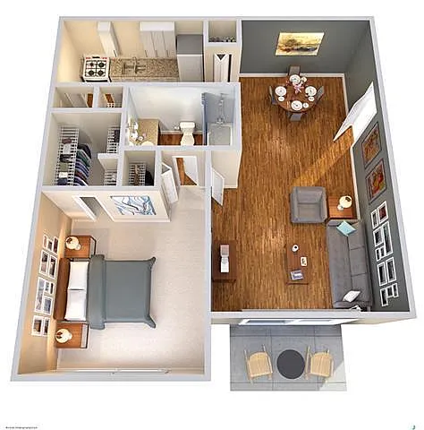 Floor plan 1x1 WDR