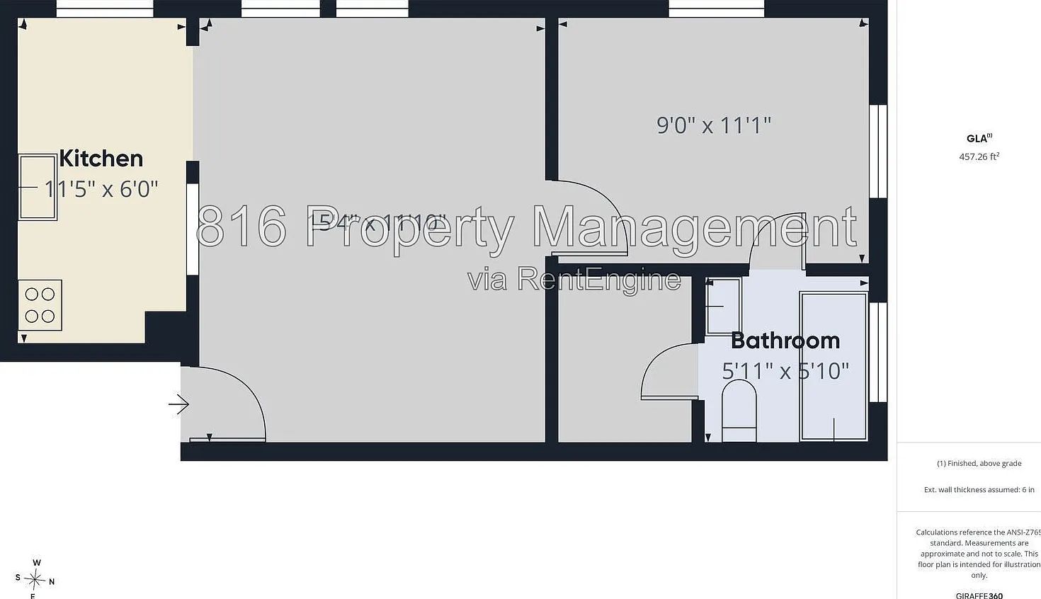 1 bed, 1.0 bath, 700 sqft, $900 — Photo 3